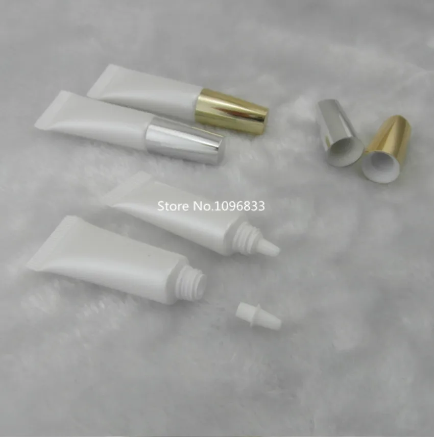 Белая пустая косметическая упаковка 100 шт./лот 5 мл пластиковая мягкая трубка для