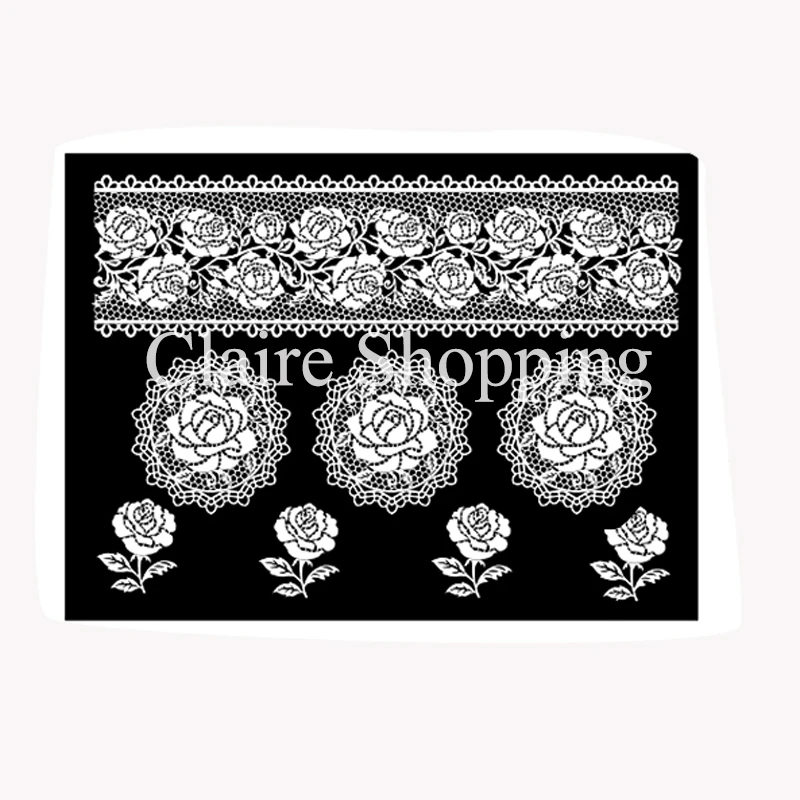 Yueyue Sugarcraft 1 pc big Rose silicone lace mold fondant cake decorating tools chocolate gumpaste | Дом и сад