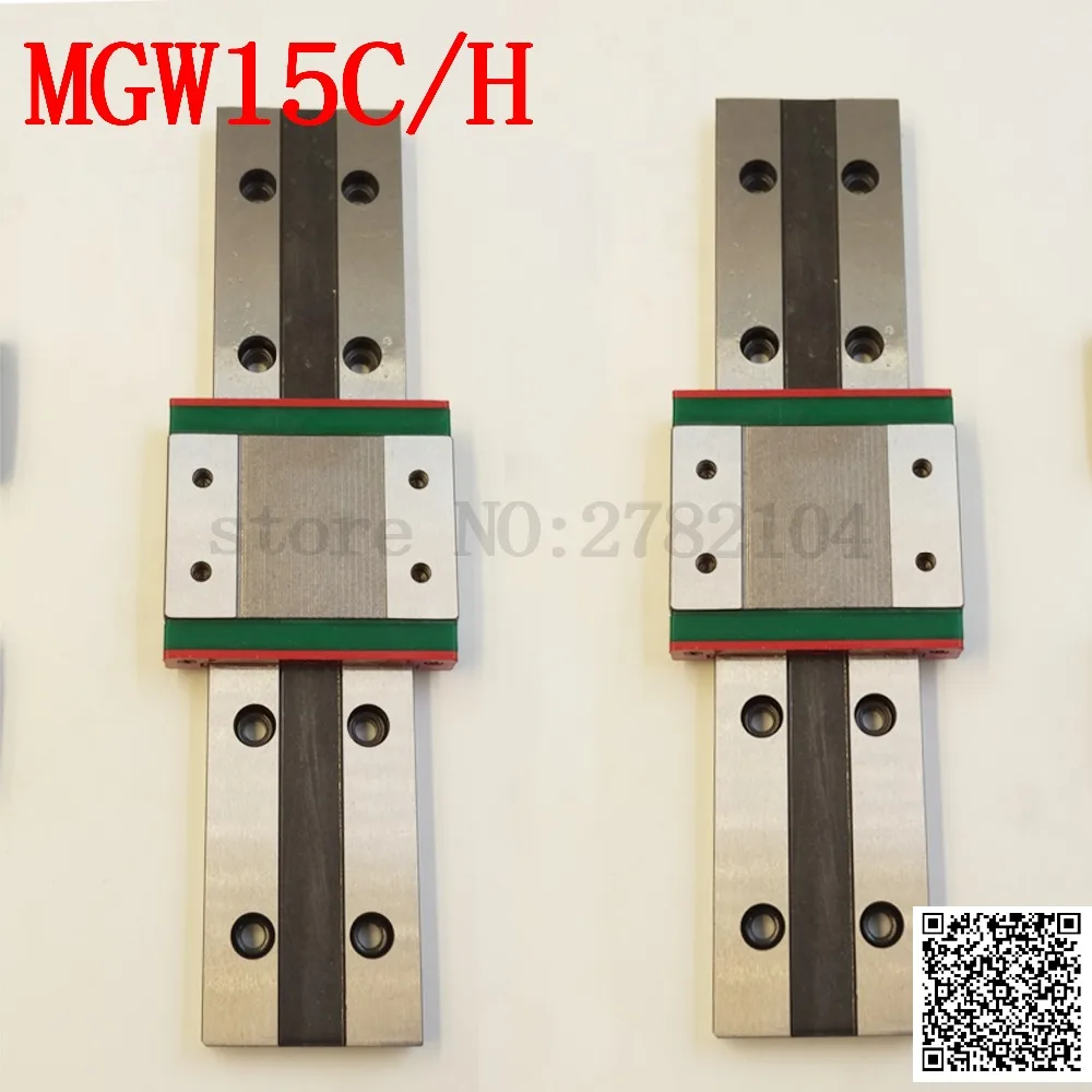 Миниатюрный линейный рельс с ЧПУ MGW15 MGW15C MGW15H расширенный блок фланцем L = 600
