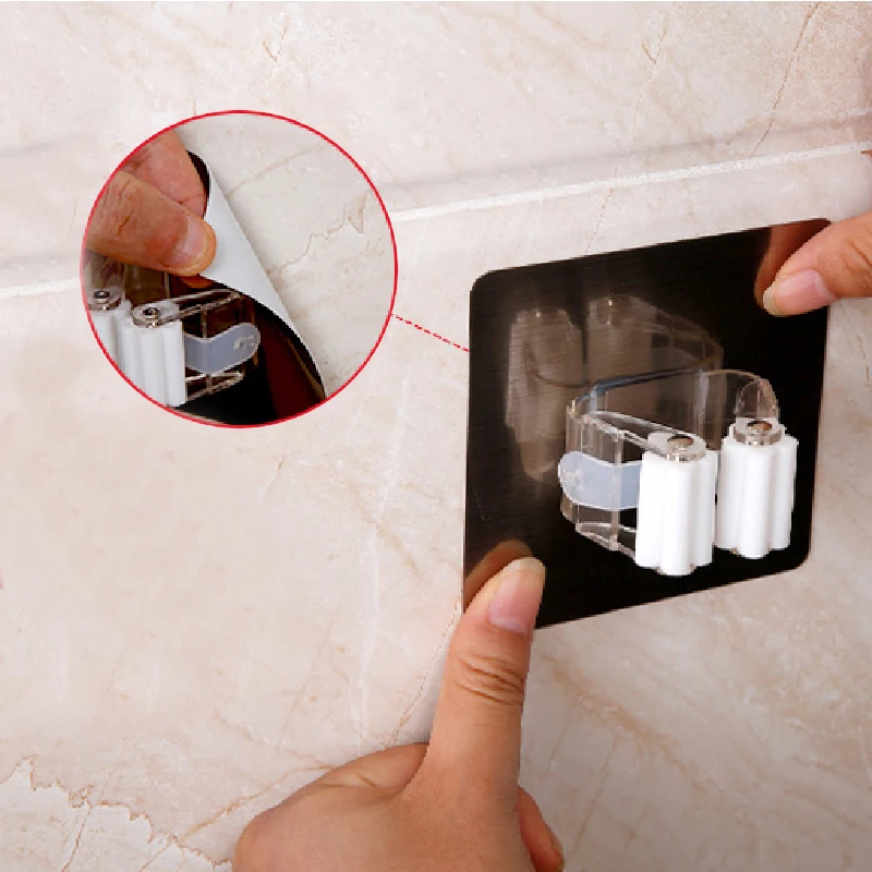 1 шт. настенный держатель для швабра и метла из ПВХ полки ванной комнаты с