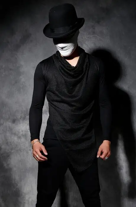 Мужская облегающая футболка из двух частей Базовая индивидуальная Сетчатая в