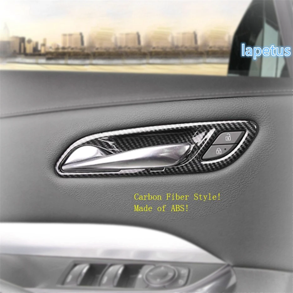 

Inner Car Door Doorknob Handle Bowl Decoration Frame Cover Trim Fit For Cadillac XT4 2019 2020 2021 Matte / Carbon Fiber ABS