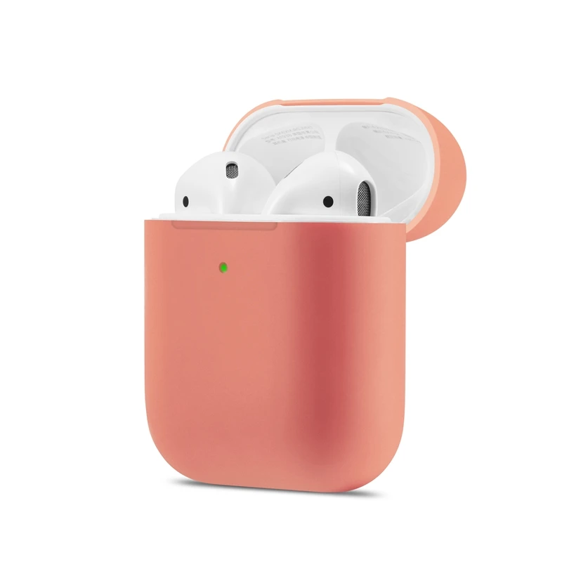 Light Orange Ультратонкий ТПУ Bluetooth беспроводной защитный чехол для наушников для Airpods 2 разных ярких цветов сумка для наушников Airpods 2 аксессуары - Цвет: Light Orange