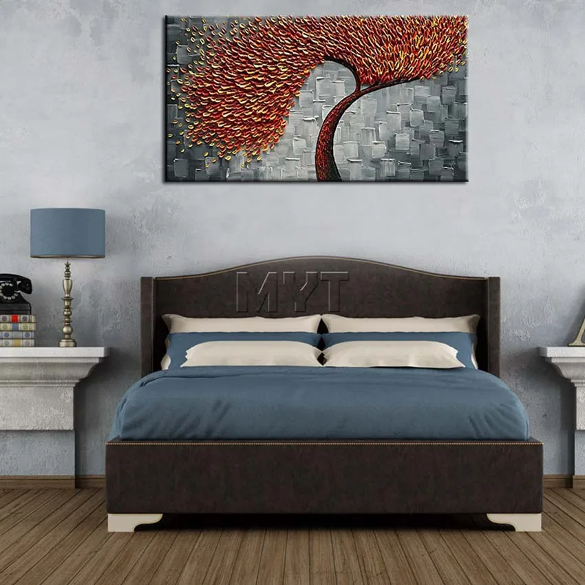 Quadros De Parede Para Sala Rich Tree Hand Painted Wall Oil Painting Canvas Artwork Art Picture Living Room Decoration | Дом и сад