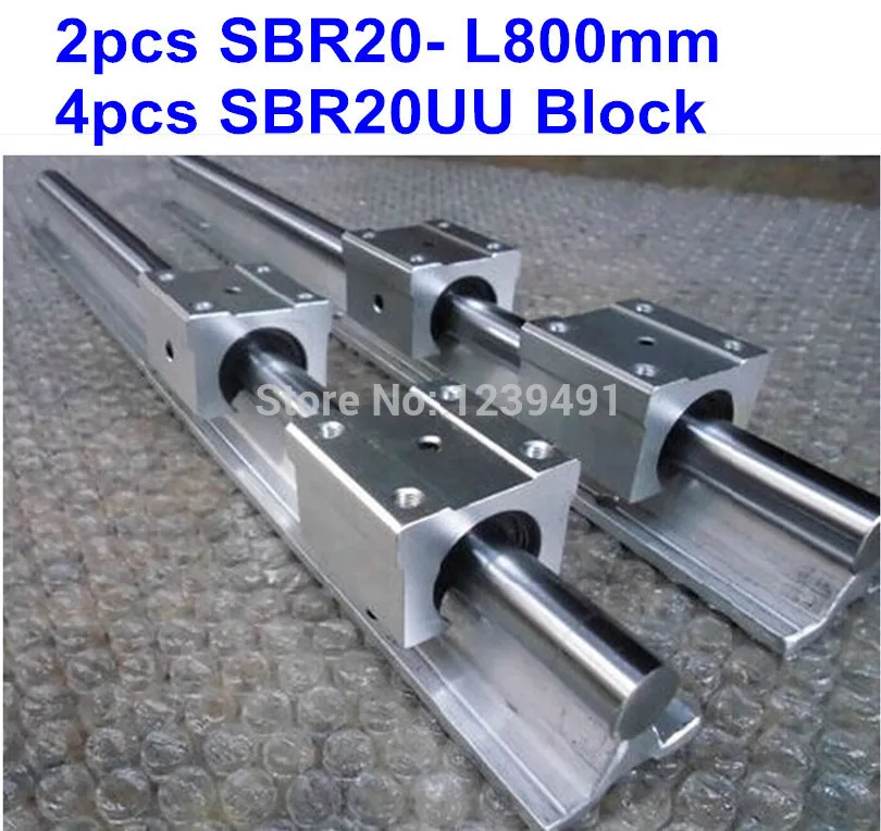 

2pcs SBR20 L800mm linear guide + 4pcs SBR20UU block cnc router