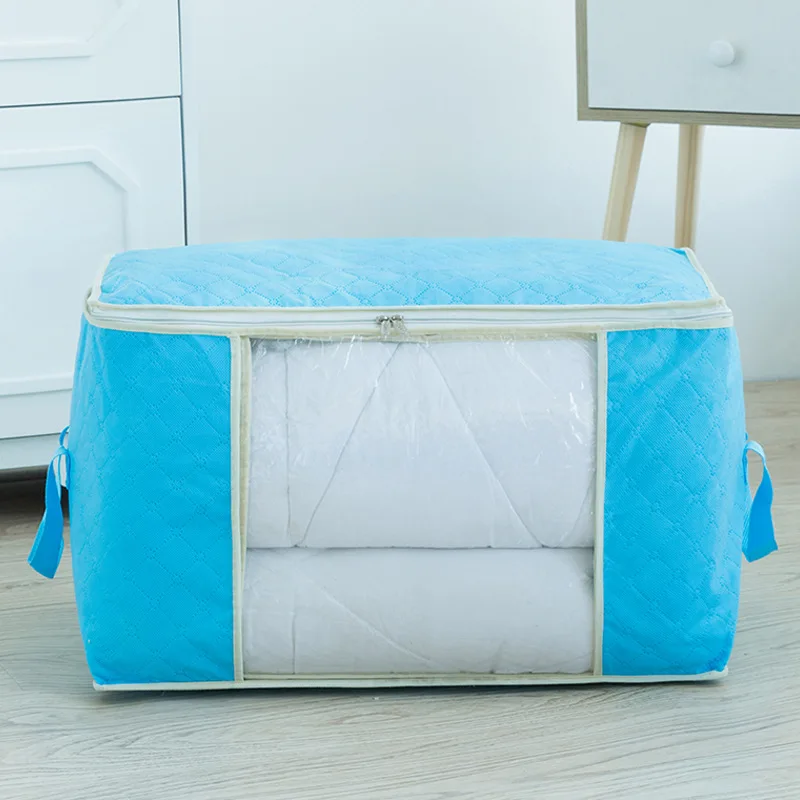 Sky blue 1 Шкаф-органайзер, сумка, 3 шт., одежда, одеяло, одеяло, шкаф, коробка, сумка, для дома, складная, для хранения, для организации, для стирки, влагостойкая - Цвет: Sky blue 1
