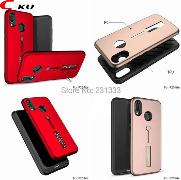 Жесткий чехол C ku Armor PC + TPU для Huawei P20 LITE PRO Y3 2018 Y6 Y9 P Smart Stand Changeful Thor Protection Hybrid Skin 1