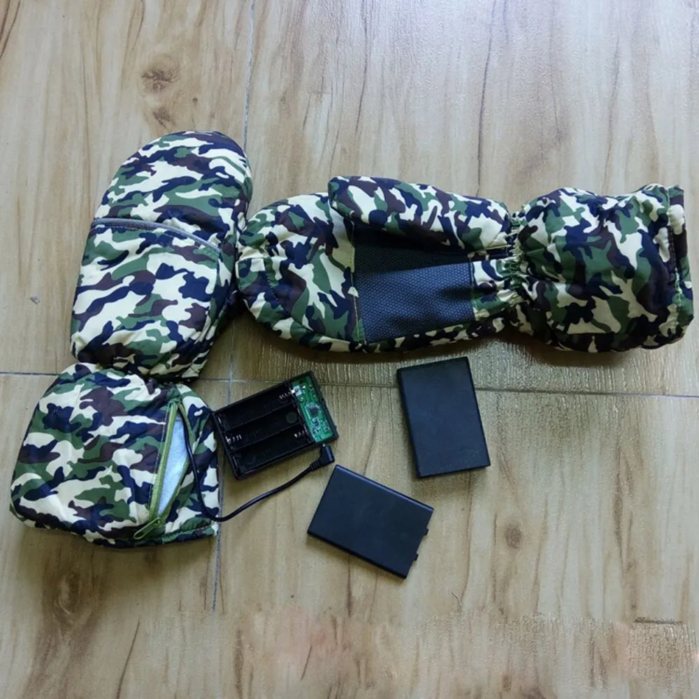 Зимние мужские перчатки с электрическим подогревом теплые портативные