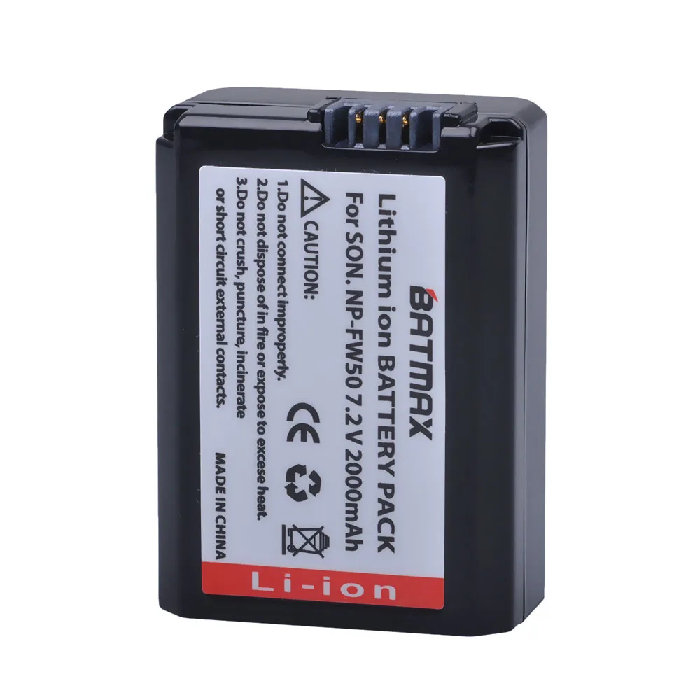 4Pcs 2000mAh NP-FW50 FW50 NPFW50 Camera Battery for Sony a37 Alpha 7 7R II 7S a7S a7R a5000 a5100 NEX-7 SLT-A37 ZV-E10 Vlog | Электроника