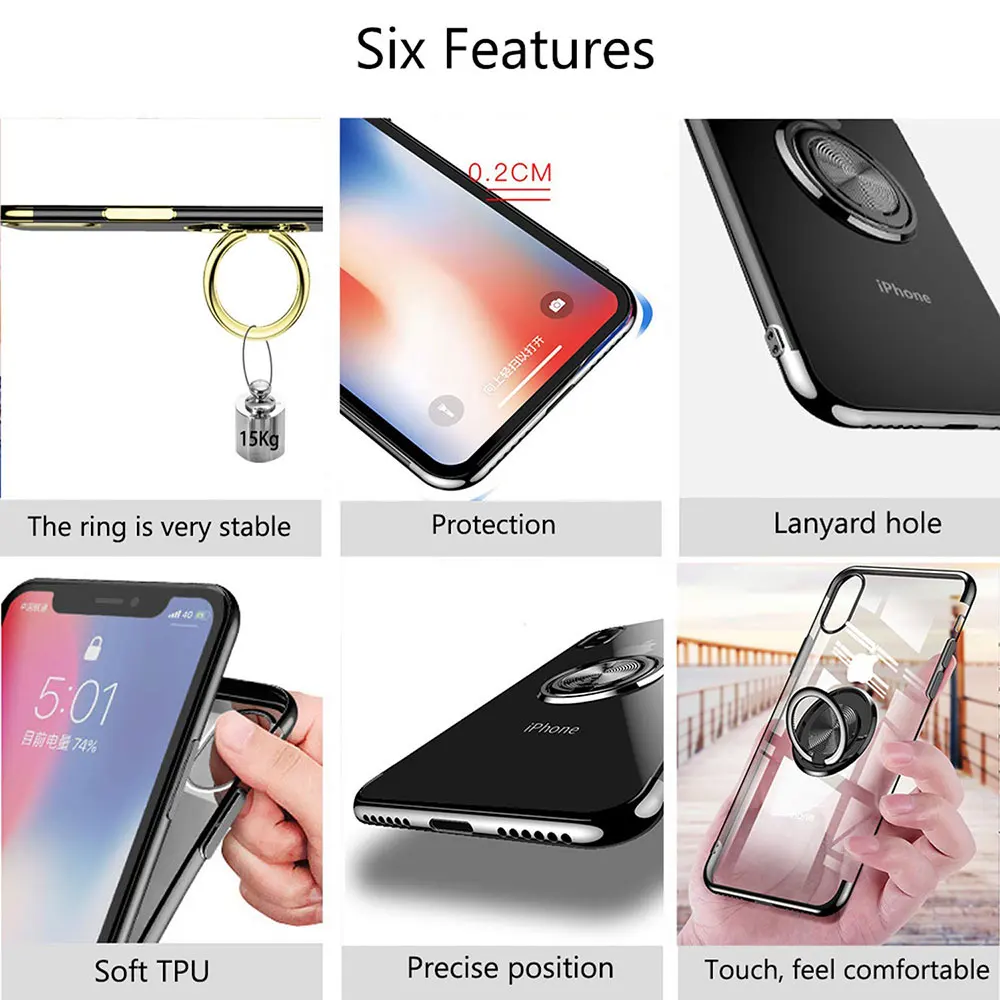 Чехол Ascromy для телефона iPhone XS Max роскошный брендовый силиконовый прозрачный чехол