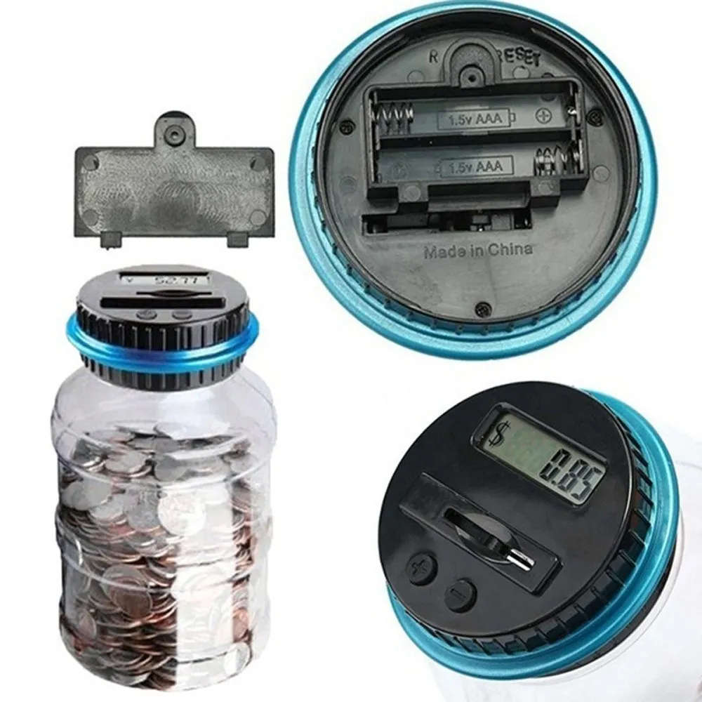 2-2.5L Банк Счетчик Монет электронный цифровой ЖК подсчета монет экономия денег