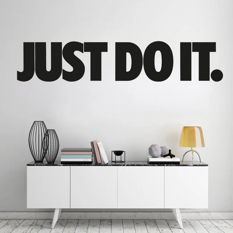 D346 &quotJust Do It&quot виниловая декоративная наклейка наклейки на стену для гостиной