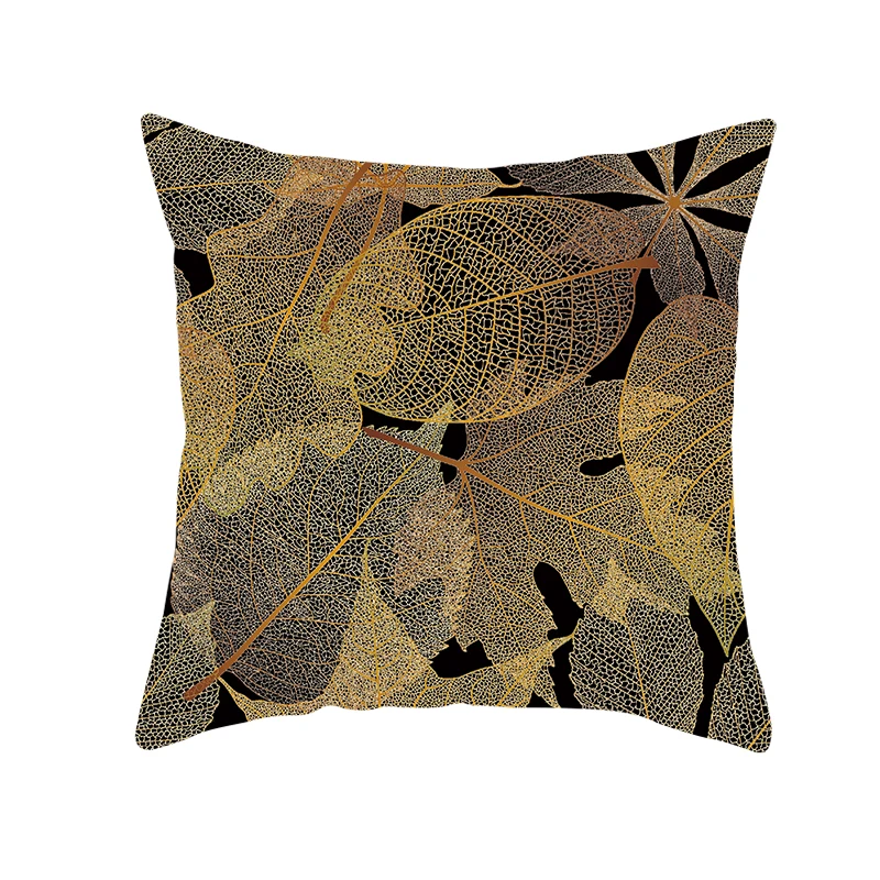 H14 Mling 1 шт. 45x45cmBlack Gold Leaf наволочка персиковая наволочка Талия Подушка полиэстер Подушка Чехол - Цвет: H14