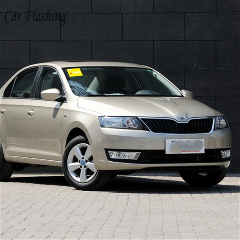 Дневные ходовые огни для Skoda Rapid 2013 2014 2015 светодиодный Светодиодные ДХО желтого