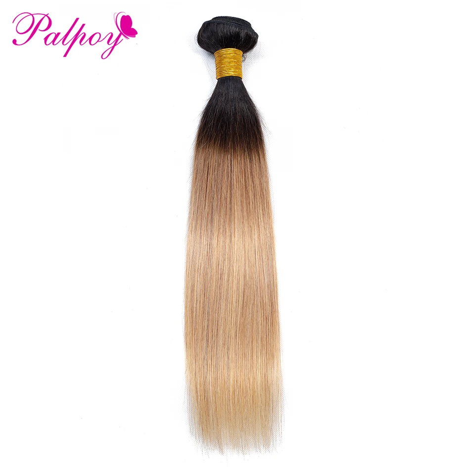 Abdo Color 1B/27 перуанские прямые волосы плетение Омбре накладные два тона Remy пучки
