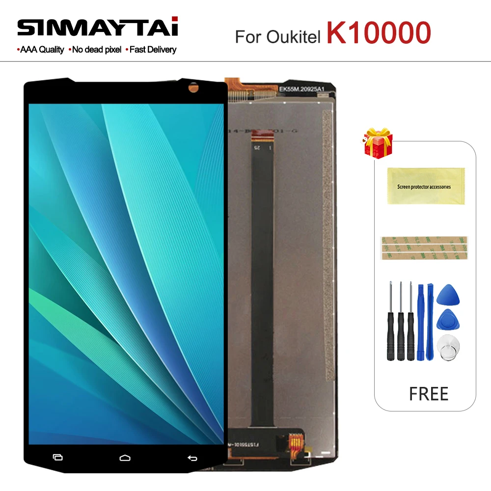 Качественная Замена для Oukitel K10000 ЖК дисплей и кодирующий преобразователь
