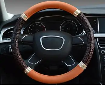 Автомобильный Стайлинг руль покрытой качественным чехлом диаметр 38 см из