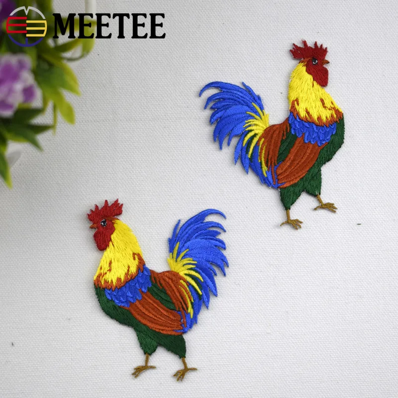 Meetee 8*6 5 см животная вышивка курица железная одежда патч ручной работы пуховик
