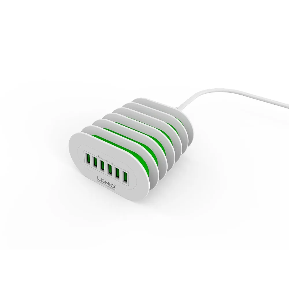 LDNIO a6702 6 USB Multi Порты зарядная станция Smart Адаптивная 7a Desktop Универсальный Быстрый
