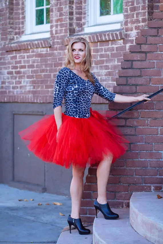 Красная юбка для мамы и дочки на вечеринку день рождения свадьбу комплекты