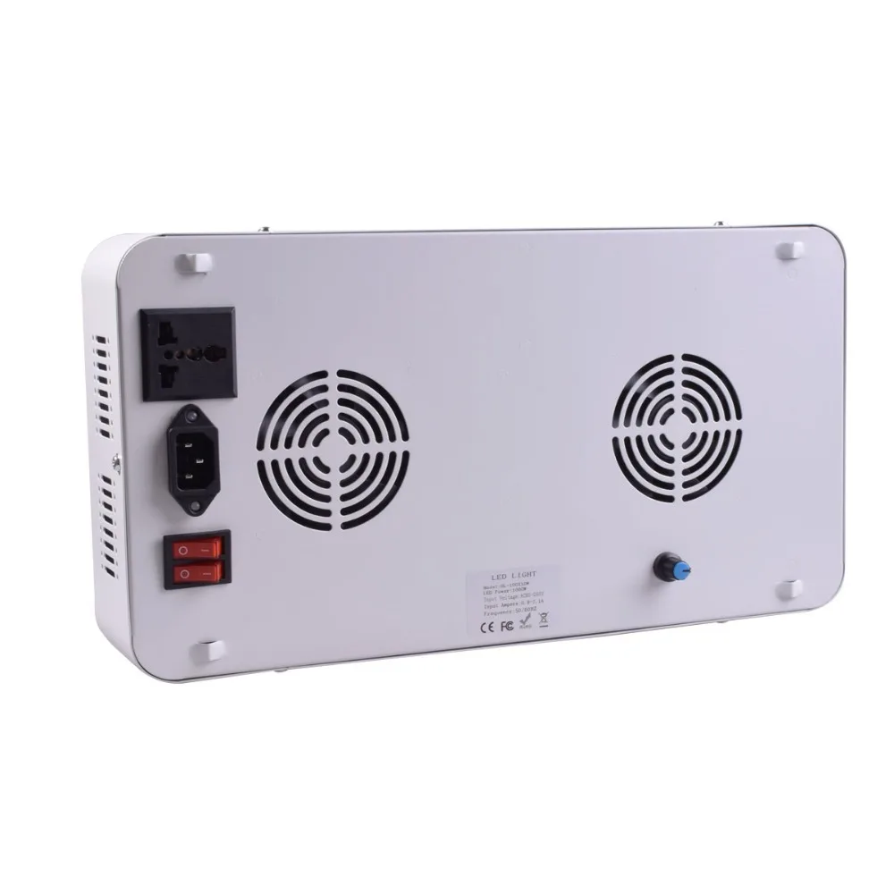 Диммируемый COB Sunrise-2 LED GROW LIGHT 1000W полный спектр с двумя объективами для высокой