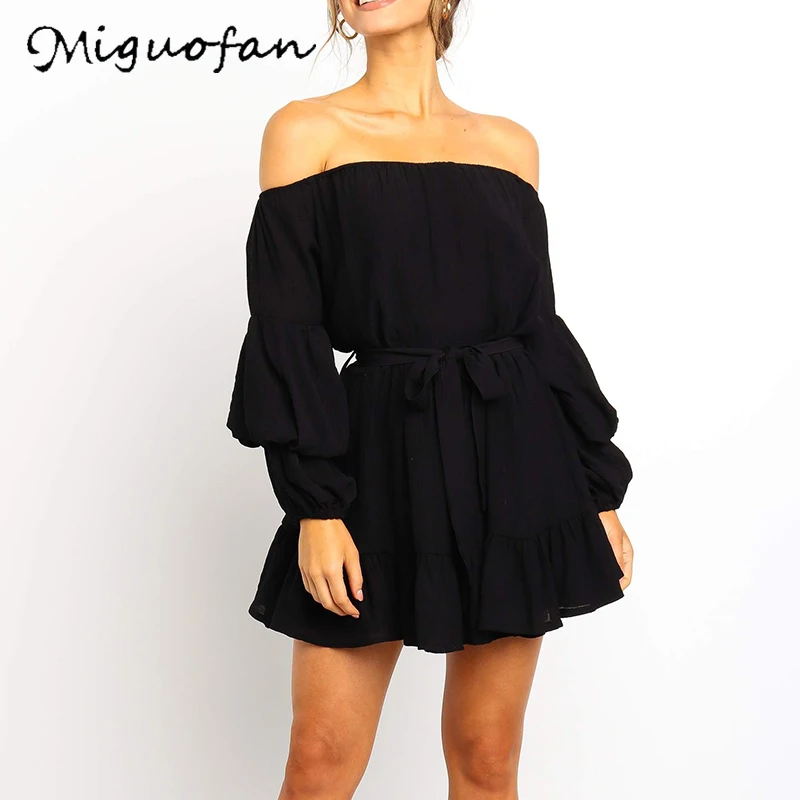 Женское мини-платье Miguofan черное элегантное плиссированное платье с