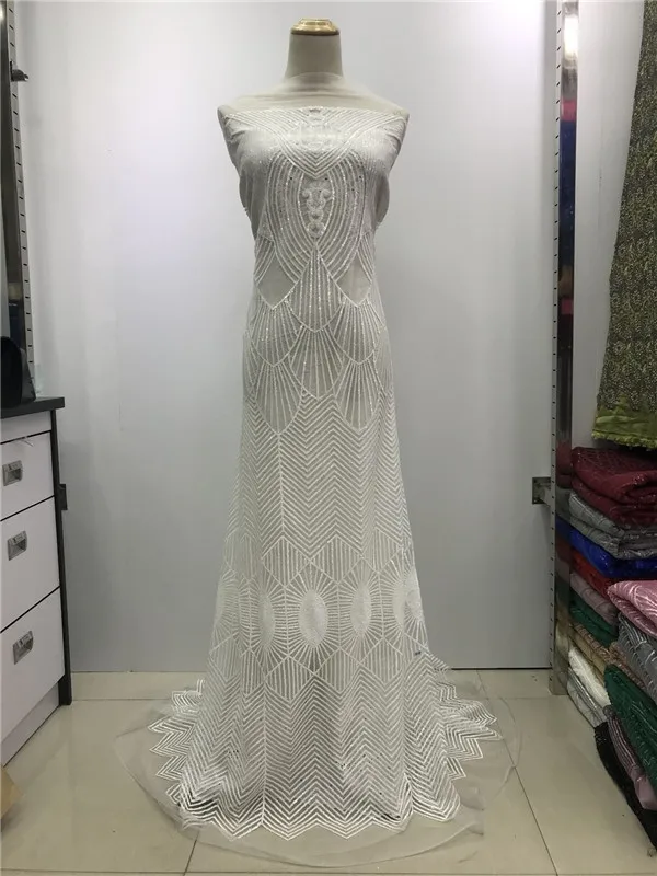 High Quality African Lace Fabric Sequins Tissu Indian Wedding Dress French Swiss Voile Mesh Tulle Material red black | Дом и сад
