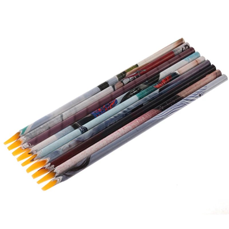 Hot 2Pcs Crayon Wax Dotting Pen Pencil Self-adhesive Rhinestones Gems Picking Picker Tips Tools DIY Nail Art SJ66 | Красота и