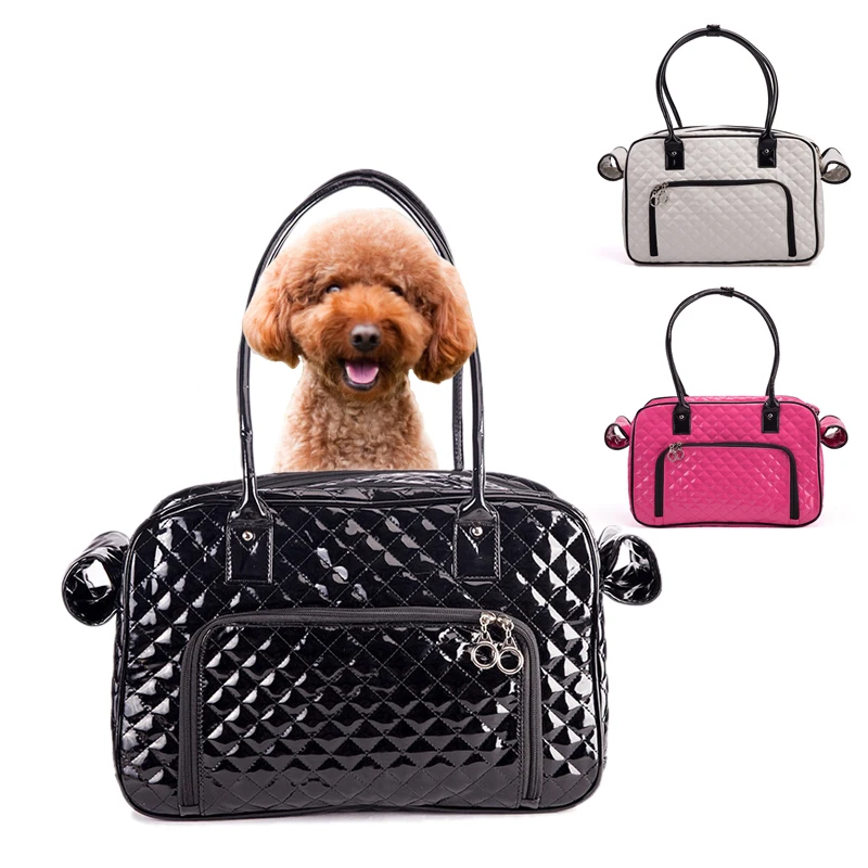 

high-quality brand luxury dog carriers Portable travel dog carrier bag Classical 3 colors PU Breathable dog bags for small dogs