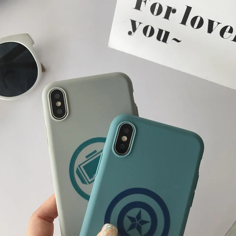 Матовый чехол для телефона из ТПУ iPhone 8 Plus 7 XR XS X Xs MAX с молотком 6 6S простой