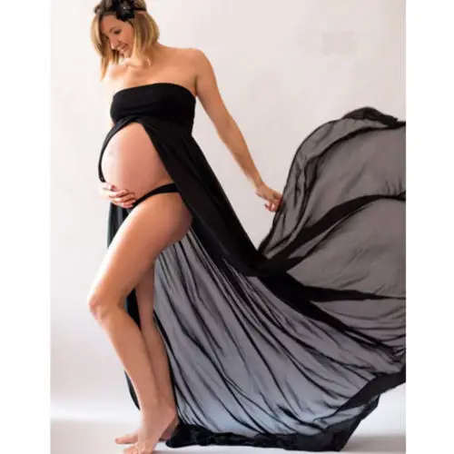 Emmaaby женское шифоновое длинное платье макси для беременных реквизит фотосессии