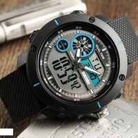 skmei chronograph men sports watch 2 time zone date digital led military fashion casual electronics quartz wristwatches