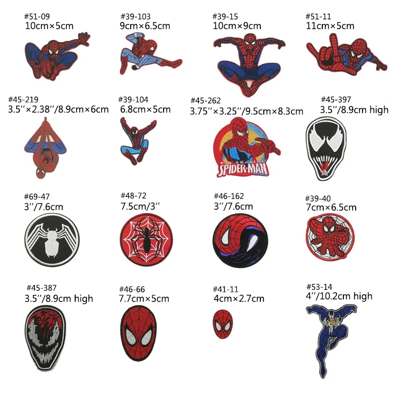 UMPING MR SPIDER Spiderman с логотипом Venom's Venom Face Мстители фильм о супергероях фильм вышитый Железный на патч - Цвет: Коричневый