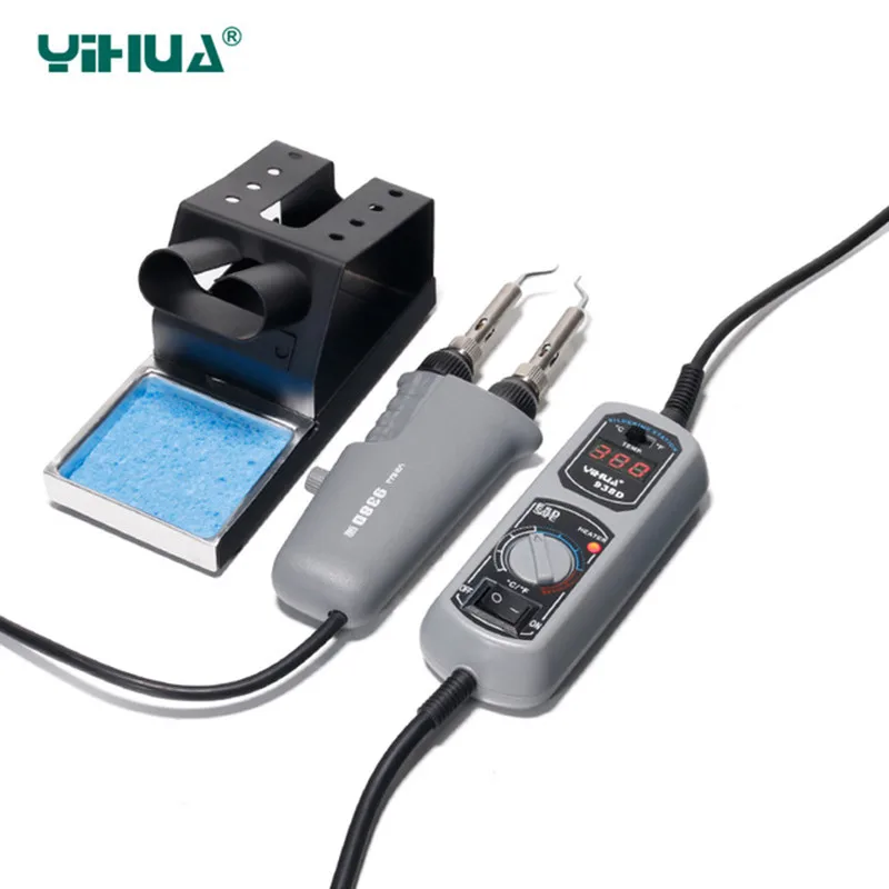 YIHUA 938D 10 V/220 V EU/US/GB/AU PLUG портативный Пинцет Мини паяльная станция горячий Пинцет для ремонта BGA SMD - Цвет: A