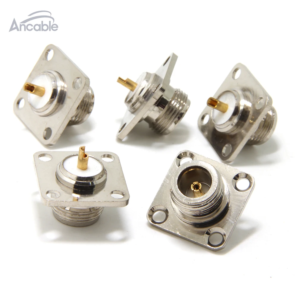 

Ancable N-Type Female Jack Panel Mount Chassis PCB Connector Adapter 5-Pack, High Quality