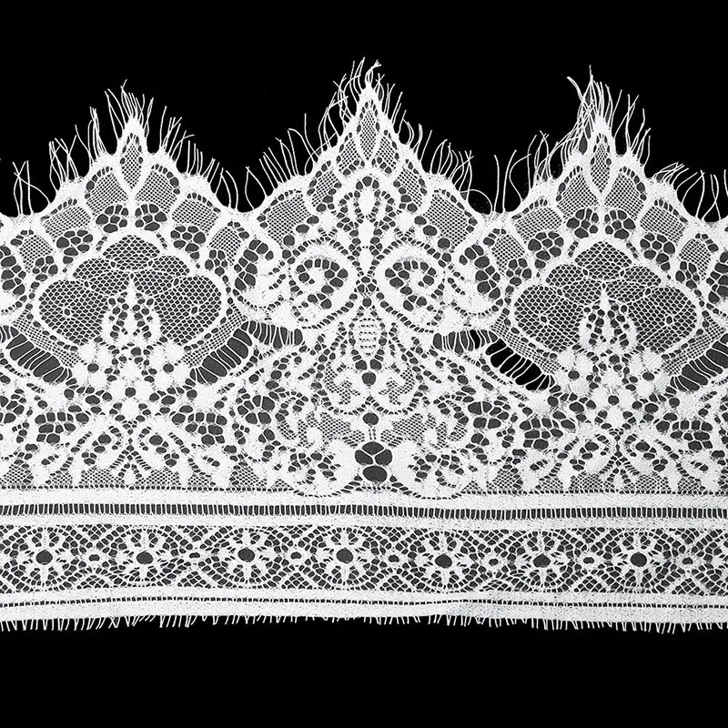 Misaya 3 ярдов/партия 6 стилей ресницы кружевной отделкой цветок черный белый Высокое качество кружевной ткани ручной работы DIY аксессуары для одежды
