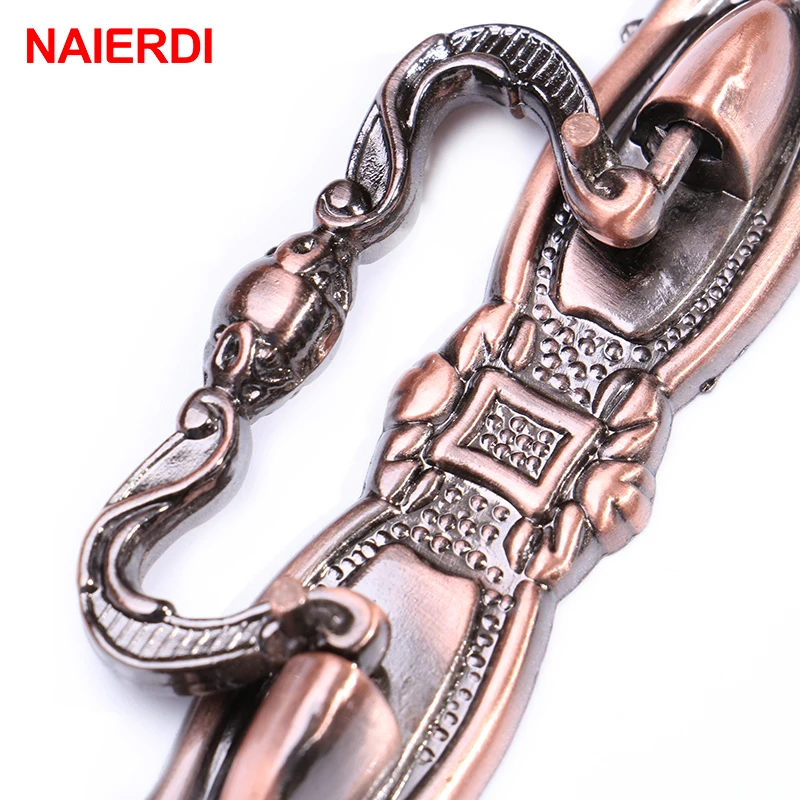 5 шт. NAIERDI красная бронзовая ручка кухонный шкаф винтажные ручки домашние для