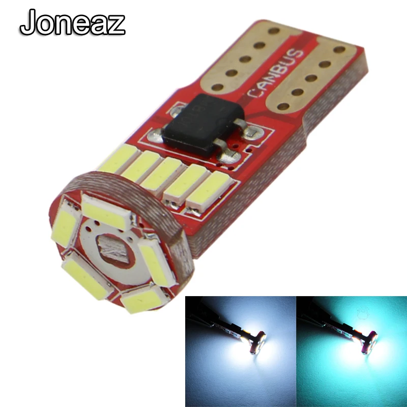 Joneaz 20x t10 Светодиодная лампа w5w 194 186 Dc 12 Вольт Панель освещения авто интерьер