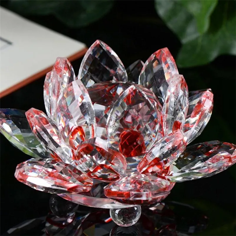 Fansy цвет прозрачный кристалл лотос Craft стол Декор цветок набор фэн шуй Collection lotus