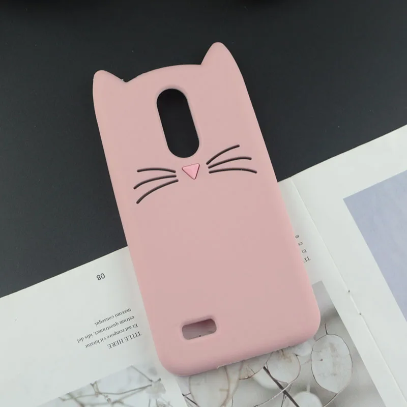3D милые Япония, с милым рисунком кота чехол для LG G6 G7 стилус 4 Stylo 3 K4 K7 K8 K9 K10 K11 Pro X4 Aristo 2 Plus Q+/V20 V30 V40 - Цвет: Huxu Pink