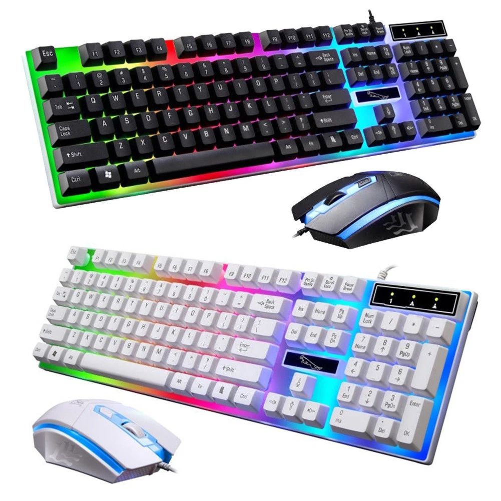 USB Powered Главная Led клавиатура и мышь Комплект ABS офисные стильные
