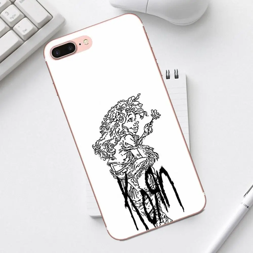 Qdowpz мобильный телефон с принтом в виде ракушки Korn логотип для iPhone 4 4S 5 5C SE 6 6S 7 8 Plus X