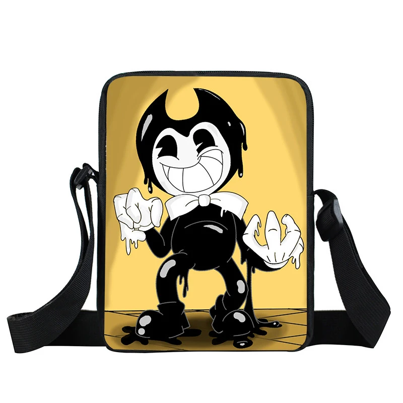 Сумка-мессенджер Bendy and The Ink Machine для мужчин и женщин, повседневные дорожные портативные сумки через плечо для детей ясельного возраста, ранец, игрушечные закуски, сумки - Цвет: xkb bendy29