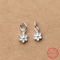 uqbing 925 sterling silver 669mm flower charms dangle pendant diy jewelry making findings accessories