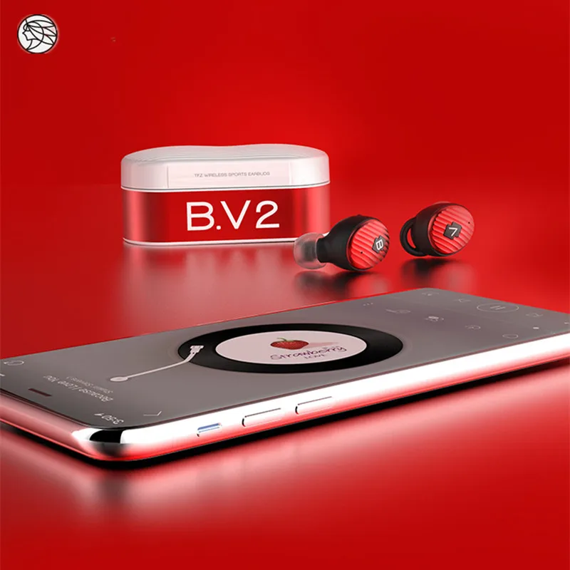 Беспроводные наушники TFZ B.V2 Bluetooth 5 0 TWS с зарядным чехлом IPX5 гарнитура 3D стереозвук