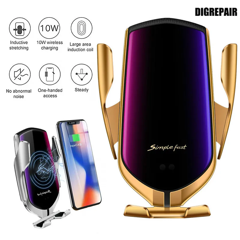 Беспроводное зарядное устройство Qi 10 Вт для iPhone 8 xs Samsung автомобильное USB телефона