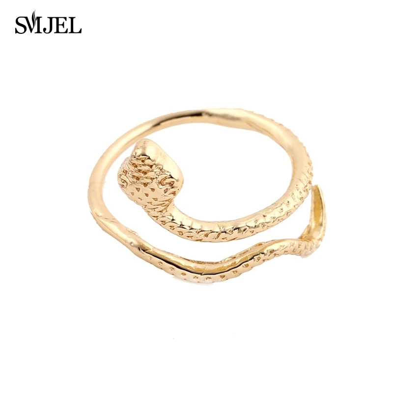 

SMJEL 10 PCS/lot-R062 New Arrival Luxury Small Snake Rings For Girls Gifts Trendy Vintage Good Quality MS