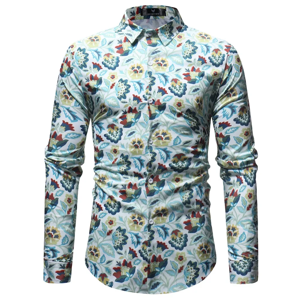 2018 новая дизайнерская одежда в китайском стиле Цвет Стиль Мужская рубашка с