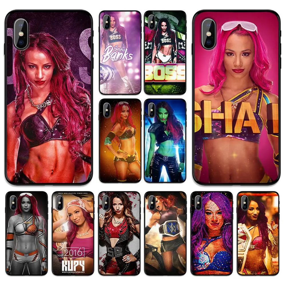 Дикая ожесточенная и сексуальная WWESasha Banks мягкая термополиуретановая крышка