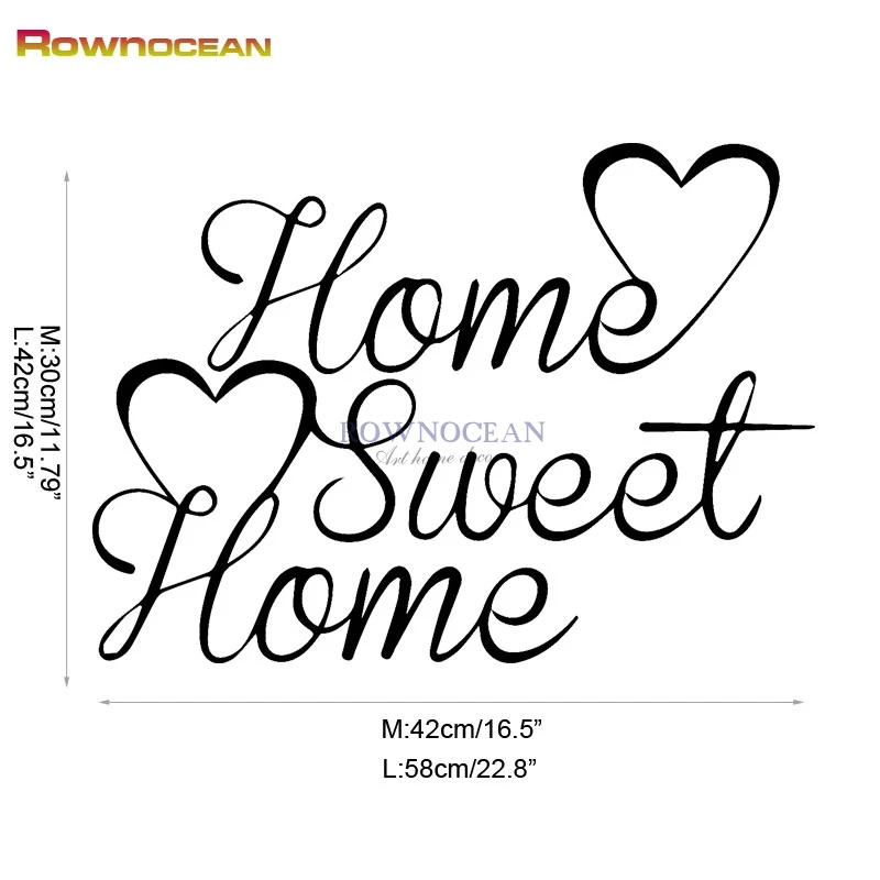

Home Sweet Home Decor Wall Stickers DIY Removable Art Vinyl Family Quote Wall Sticker Decorating DIY Family Art Customize W701